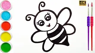 Honey bee drawing for kids & toddlers | Easy Honey bee drawing, Cute Bird drawing for children