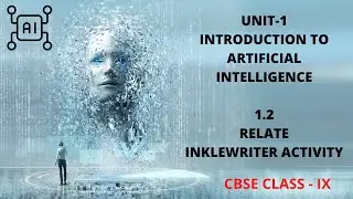 UNIT 1 INTRODUCTION TO AI SUB-UNIT  1.2 RELATE INKLEWRITER  ACTIVITY CLASS 9 CBSE (AI-417)