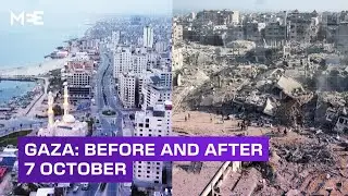 A view of Gaza before and after 7 October