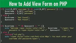 how to Add view form on php