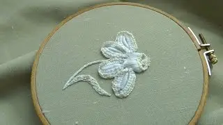 White Flower Embroidery for beginners