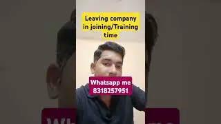 if you are leaving the company in training time of joining then🤔