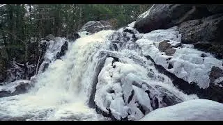 Senter Falls and Purgatory Falls in the Winter Lyndeborough New Hampshire