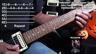 HALLOWEEN 1978 MOVIE THEME Guitar Lesson John Carpenter @EricBlackmonGuitar