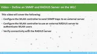 CCNA - Define an SNMP and RADIUS Server on the WLC