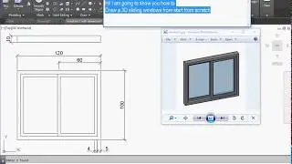 AutoCAD draw 2D 3D Sliding Window