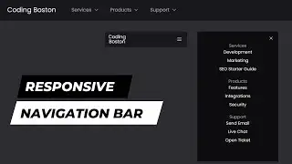 How To Make Responsive Navigation Bar Using Only HTML and CSS With Hamburger Menu