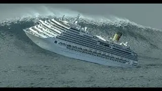 Круизный Лайнер в 12 бальный шторм. Cruise liner in 12 ball storm