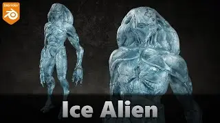 Sculpting in Blender 4.1 || 68 - Ice Alien