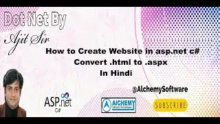 How to Create Website in asp.net c# | Convert .html to .aspx | Hindi