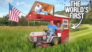 We Built the Ultimate Lawn Mower Camper!