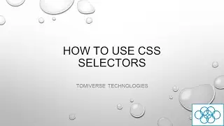 How to use CSS selectors