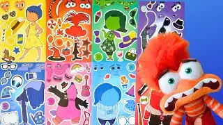 Inside Out 2 Movie DIY Stickers! Make a Face Stickers Activity with Anxiety, Joy #insideout2