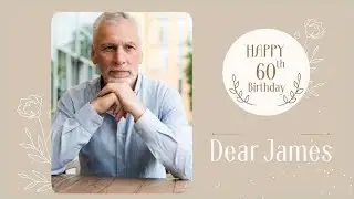 “Happy 60th Birthday” Slideshow Template for SmartSHOW 3D