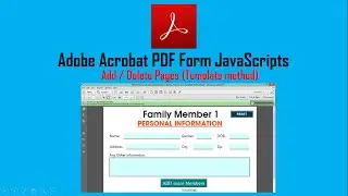 PDF Form Script to Add Delete Page in Adobe Acrobat Pro | Page Templates Method