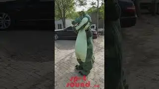 SPOTSOUND.CA Mascot Costume - A giant green crocodile mascot costume