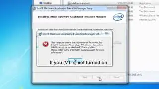 Android Studio - (AVD)  Problem of HAXM installation error and VT-x