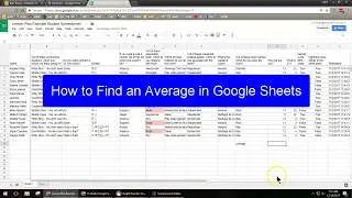 How to Find the Average of Numbers in a Row or Column in Google Sheets