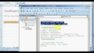 ExcelExperts.com - VBA Tips - Pause Code