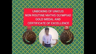 Unboxing of Unicus Non Routine Maths Olympiad Gold Medal & Certificate of Excellence,Hemjo Creations