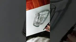 3D Art Realistic Glass #shorts #youtubeshorts #shortsart #art #artist #3d #realistic #rahiljindran