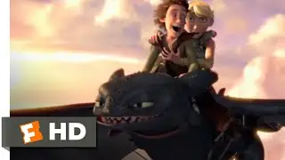 How to Train Your Dragon - Riding On A Dragon Scene | Fandango Family