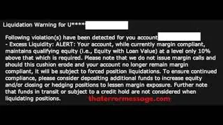 Liquidation Warning (Interactive Brokers IBKR)