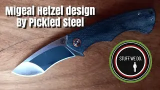 Miguel Hetzel designed knife by Pickled Steel! This is a Home-run of awesomeness!