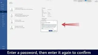 How to protect a document with password in Ms Word