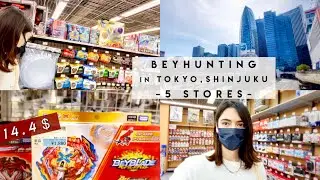 Beyhunting in Shinjuku, Tokyo | How Much? Purchasing Beys in Japan Beyblade Burst vlog