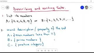 JHS-Lesson: Describing and writing sets (Part 1)