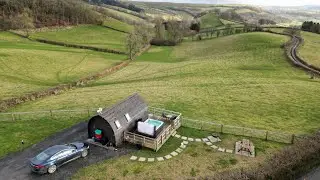 Best airbnb in Wales borders & Hot tub | Glamping | Wigwam holidays | Log cabins | Valley | UK 4k