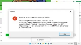 ✅An Error Occurred While Starting Roblox | How to fix starting roblox error✅