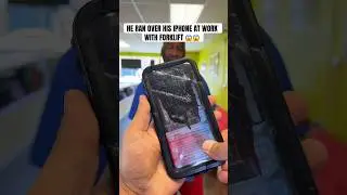 iPhone is Destroyed By FORKLIFT 😱 #shorts #apple #iphone