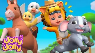 🐖🐘🐇The animals on the farm + More🐖🐘🐇 | Jolly Jolly Kids Songs & Nursery Rhymes