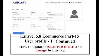 Laravel 5.8 Ecommerce Part-16 | User profile - 1 | How to update user profile and Image in Laravel