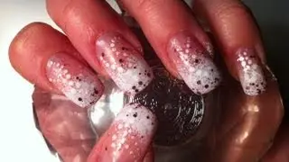 Snowy Nail Art, Дизайн ногтей Снежок