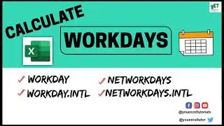 WORKDAY || NETWORKDAYS || WORKDAY.INTL || NETWORKDAYS.INTL || Important Date Functions