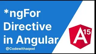 Angular | ngFor directive in Angular | How to use ngFor