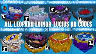 ALL TACT LEVIATHAN, LEOPARD, LUINOR, LUCIUS AND FIRST URANUS DARK FLARE QR CODES BEYBLADE BURST APP