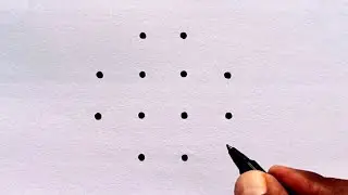 Beautiful Design Drawing | how to draw design from 4×2 dots | dots drawing | Amazing