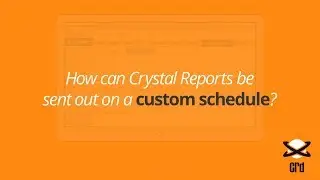 How to Create a Custom Schedule in Crystal Reports 👽💥💨