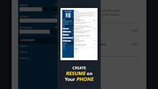 How to Make Resume in Mobile | Best Free Resume Builder App 2024