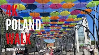 【4K】 Poland Białystok Walk - Old Town Main Streets | Kościuszko Market Square & Branicki Palace