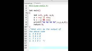 C program practice question. #c #shorts #youtube #youtubeshorts