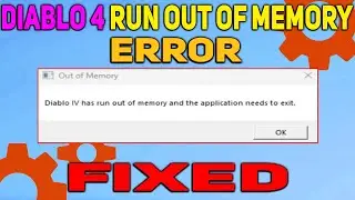 How to Fix Run Out of Memory Error in Diablo 4 | Diablo 4 Memory Leak Error Fixed