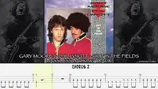 GARY MOORE & PHILL LYNOTT - Out in the fields [BASSLESS BACKING TRACK + TAB]