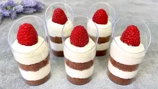 Easy no bake dessert shots in 10 minutes! Only 4 ingredients!