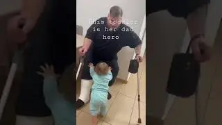 toddler helps her injured dad #toddlers#kids #kidsvideos