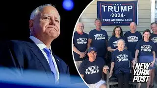 Tim Walz’s family members go viral as they pose in ‘Walz’s for Trump’ shirts